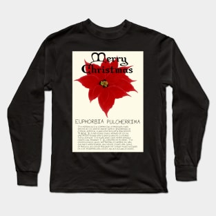 Red Poinsetta Genus Christmas Card Long Sleeve T-Shirt